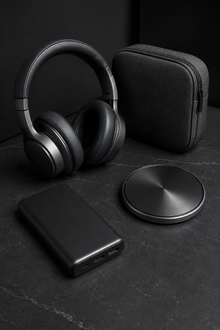 Custom branded technology merchandise